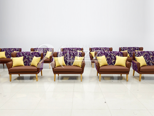 Chinese Nursing Home Furniture Elderly-friendly High-back Loveseat Sofas