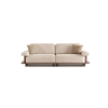 China Turkish Sofa Factory Solid Wood Beige Fabric Mocha Sofa Set
