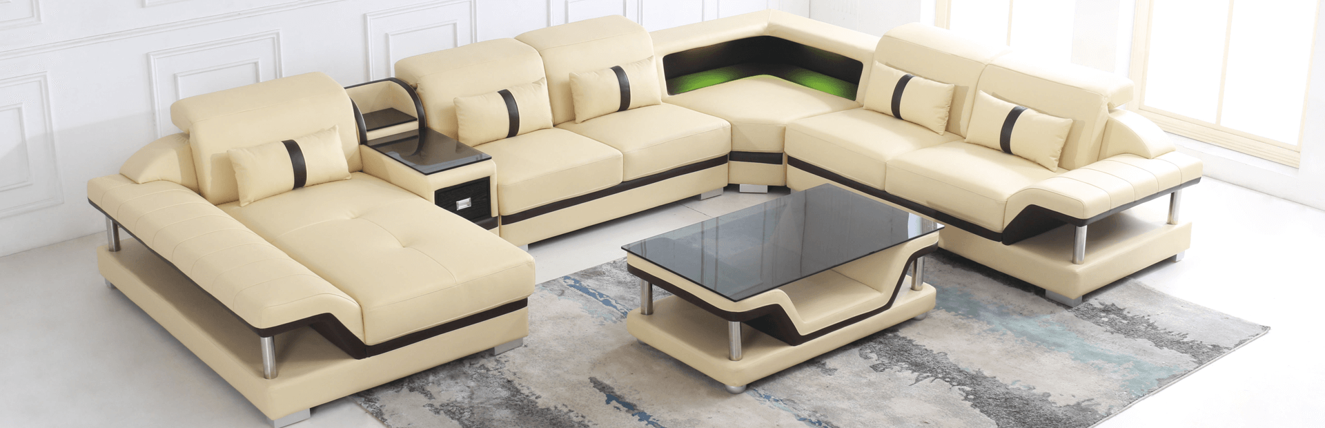 Italian new design velvet fabric sofa set