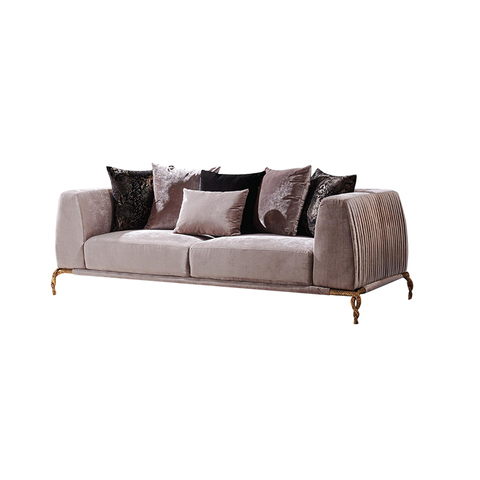 Turkish Sitting Room Furniture Velvet Chair Loveseat and Sofa Set