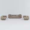 High End Nubuck Fabric Luxury Italian Home Furniture Sofa Set