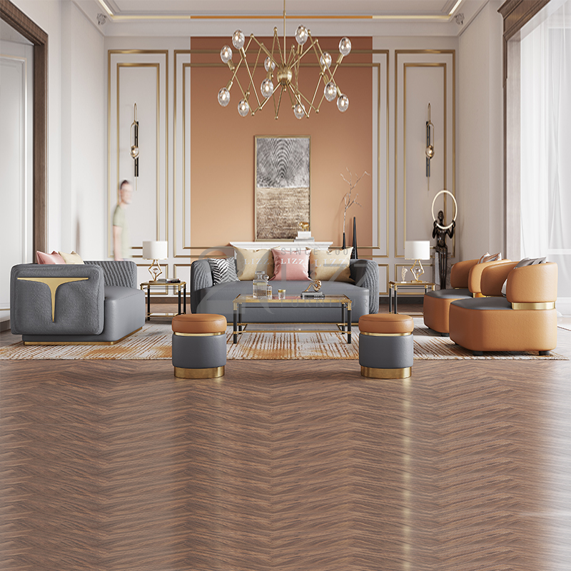 Luxury Dubai Sectional Fabric Sofa for Middle East Market