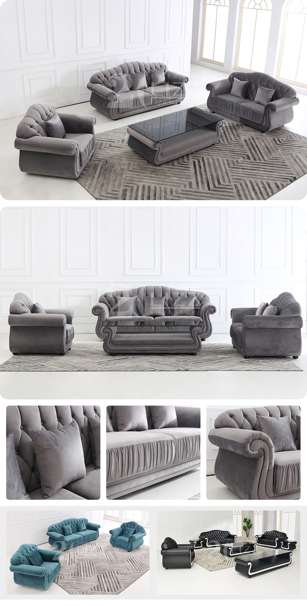 Fabric sofa