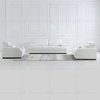 Modern Furniture White Couch Leather Sofa Loveseat and Chair