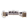 Luxury Gold Steel Frame Velvet Sofa Loveseat and Chair