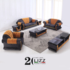  Chesterfield Fabric Lounge Suites Sofa Loveseat and Chair