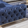 Button Tufted Sofa Loveseat and Chair with Reversible Backrest Turkish Gold Sofa Set