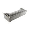 Italian Evoque Clean Line Envelope Sofa with Stainless Steel on Armrests