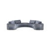 Ocean Modular Sofa Grey Velvet Circle Couch Round Majlis Sectional Sofa