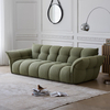 OEM Modern Sofa Factory Italy Modern Green Boucle Fabric Lily Sofa