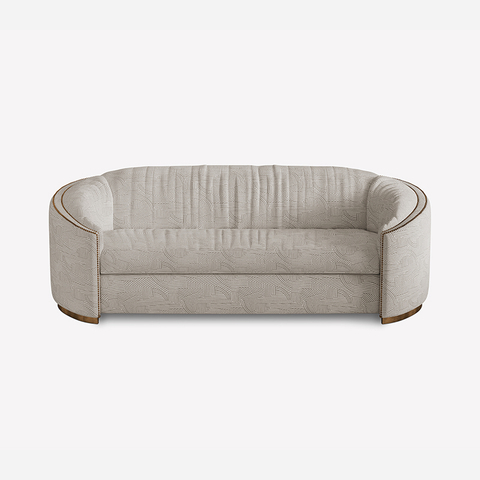 Custom Luxury Contemporary Italian Sofa Designs Curved Fabric Couch Wales Sofa
