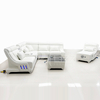 Futuristic Multifunctional Music Player LED Light Leather Sectionals Corner Sofas
