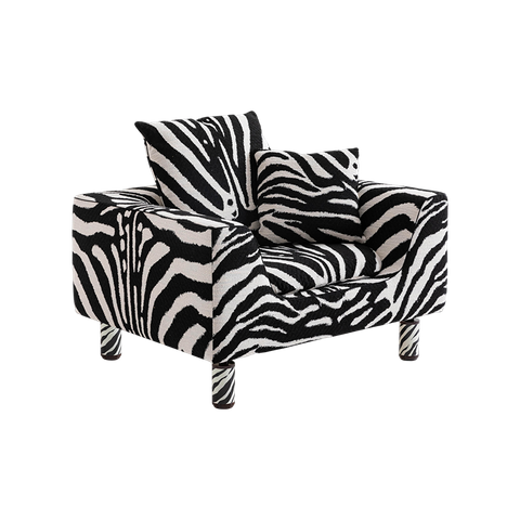 Foshan Luxury Sofa Factory Zebra Fabric Leisure Sofa DG Bucaneve Armchair