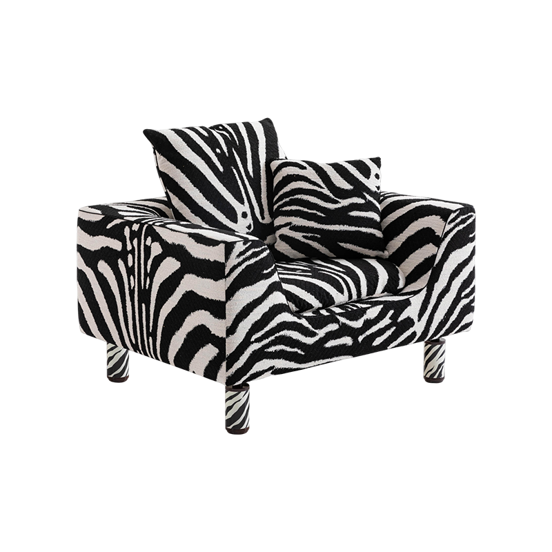 Foshan Luxury Sofa Factory Zebra Fabric Leisure Sofa DG Bucaneve Armchair