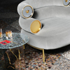 Foshan Italian Luxury Couch Suppliers Versace Mesusa Carezza Fabric Sofa