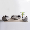 Foshan Modern Sofa Supplier Culve Back Alya Linen Fabric Sofa Set