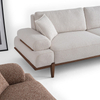 Bulk Modern Sofas Italy Wholesale Solid Wood Base Fabric Almond Sofa Set