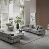 Foshan Living Room Furniture Traditional Ashley Linen Fabric Sofa Set