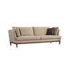 Foshan Upholster Furniture Nordic Brown Wood Base Bella Fabric Sofa Set