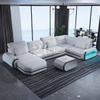 New Design Eurpean Leather Furniture Futuristic Big Sectional Sofa Smart Lounge Suite