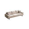 Nordic Wooden Sofa Divano Modulare Light Brown Fabric Elegant Sofa Set
