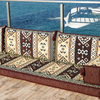 Brown Corner Floor Seating L Shaped Turkish Sofa Set Floor Sofa