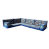 Blue Arabic Sofa Bohemian Pallet Sectional Sofas L Sofa Sets