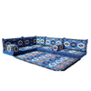 Handmade Livingroom Sofas Blue Fabric Floor Couch Arabic Majlis Sofas