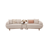 Nordic Wooden Sofa Furniture Wholesalers Beige Fabric Hira Sofa Set