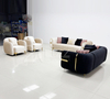 Chinese Sofa Black Fabric Couch Living Room Beige Sofa Set