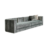 European Style Luxury Home Furniture Sofa with Steel Stripe Decoration