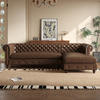 Classical L-shape Sectional American Vintage Chesterfield Sofa