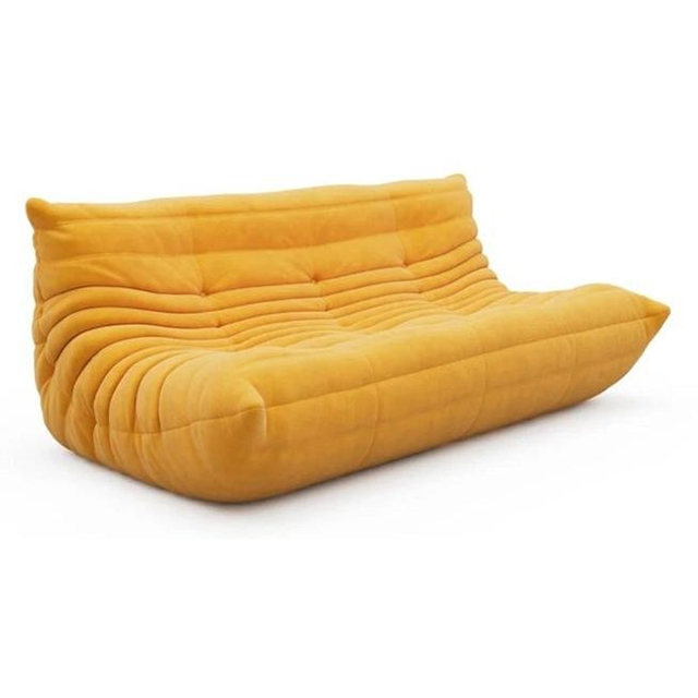 Compressed Three Seat Pure Foam Vacuum Sofa Fabric Couch in Box