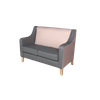 Modern Sofa for Nursing Homes Belgravia Mid Back Loveseat Sofa