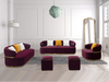 Luxury Lifestyle Home Furniture Velvet Curved Sofa Set