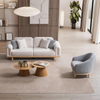 Natural Solid Wood Frame Upholstered Fabric Luxury Furniture Baronni Sofa Set