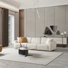 Modern Contemporary High End Sofa Design Linen Fabric Beige Atlantis Sofa Set