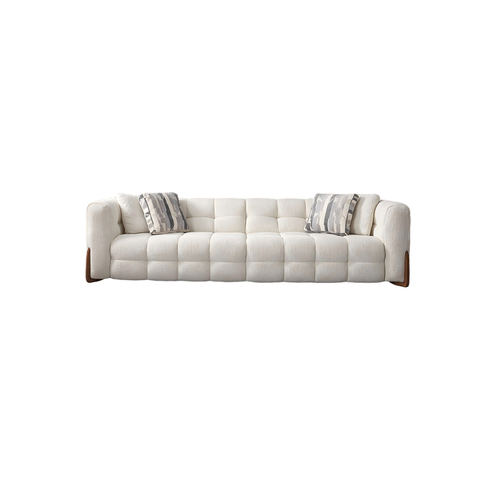Modern Modular Lounge Furniture Cream Fabric Bonito Sofa Set