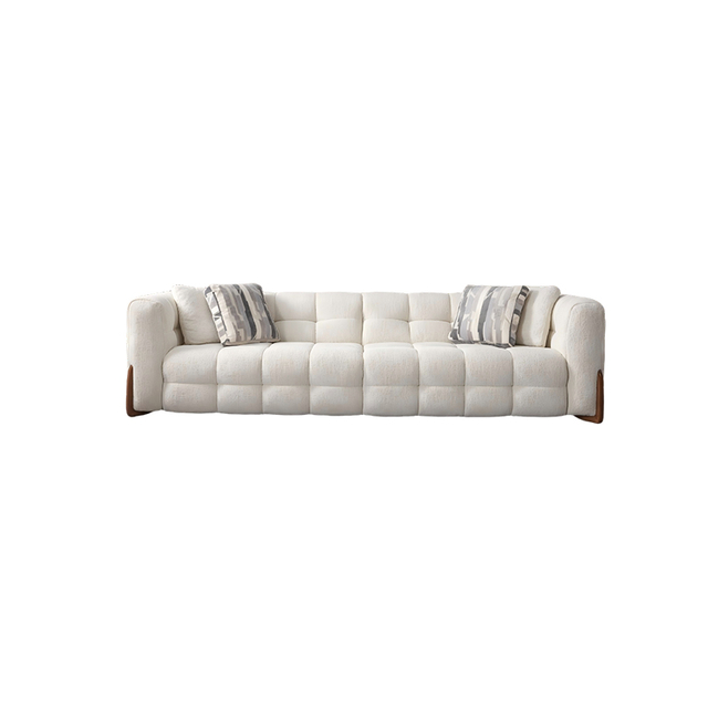 Modern Modular Lounge Furniture Cream Fabric Bonito Sofa Set