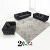 Luxury Velvet Fabric Sectional Sofa Loveseat and Chair