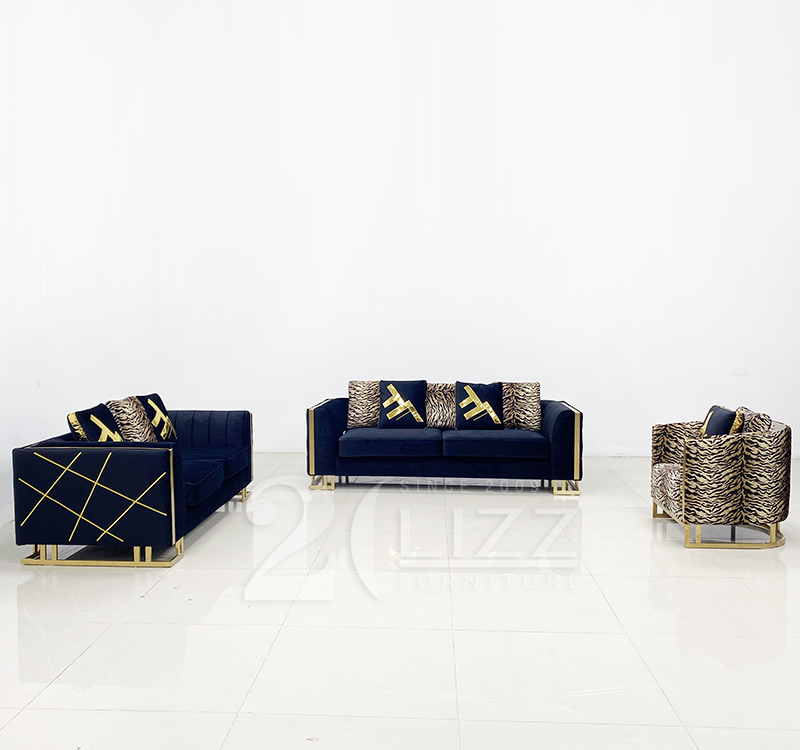 Luxury Majlis Divani Casa Fabric Canapele καναπέδες Velvet Sofa Set