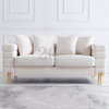 Contemporary Luxury Fabric Sofa with Golden Legs