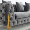 Factory Wholesale Chesterfield Corner Lounge Fabric Sectional Sofa