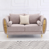 American Hotsale Luxury Fabric Sofa Set With Gold Legs