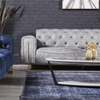Button Tufted Sofa Loveseat and Chair with Reversible Backrest Turkish Gold Sofa Set