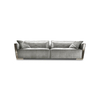 Italian Evoque Clean Line Envelope Sofa with Stainless Steel on Armrests