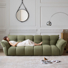OEM Modern Sofa Factory Italy Modern Green Boucle Fabric Lily Sofa