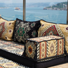  Brown Fabric Corner Floor Couch Arabic Sofa Seating Floor Pillow Seats