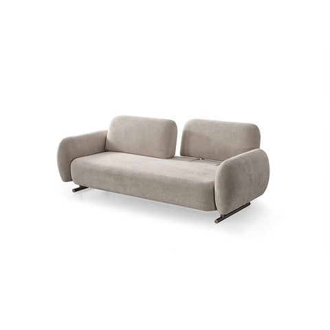 Modern Calve Fabric Sofa Set Minimalist Sofa with Steel Feet And Adjustable Backrest