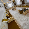 Arabic Jalsa Ottoman Sofa Arabic Furniture for Cafes Brown Beige Majlis